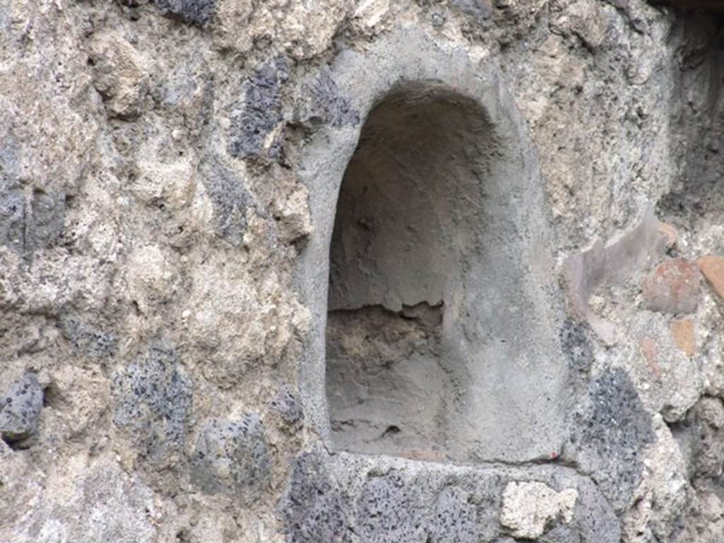 IX.2.11 Pompeii. December 2007. Niche on east end of north wall.This niche is not mentioned by Boyce.
