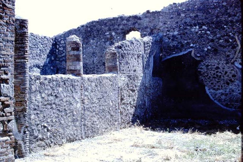 IX.2.15/16 Pompeii. 1966. Looking south-west across garden area. Photo by Stanley A. Jashemski.
Source: The Wilhelmina and Stanley A. Jashemski archive in the University of Maryland Library, Special Collections (See collection page) and made available under the Creative Commons Attribution-Non Commercial License v.4. See Licence and use details. J66f0372
