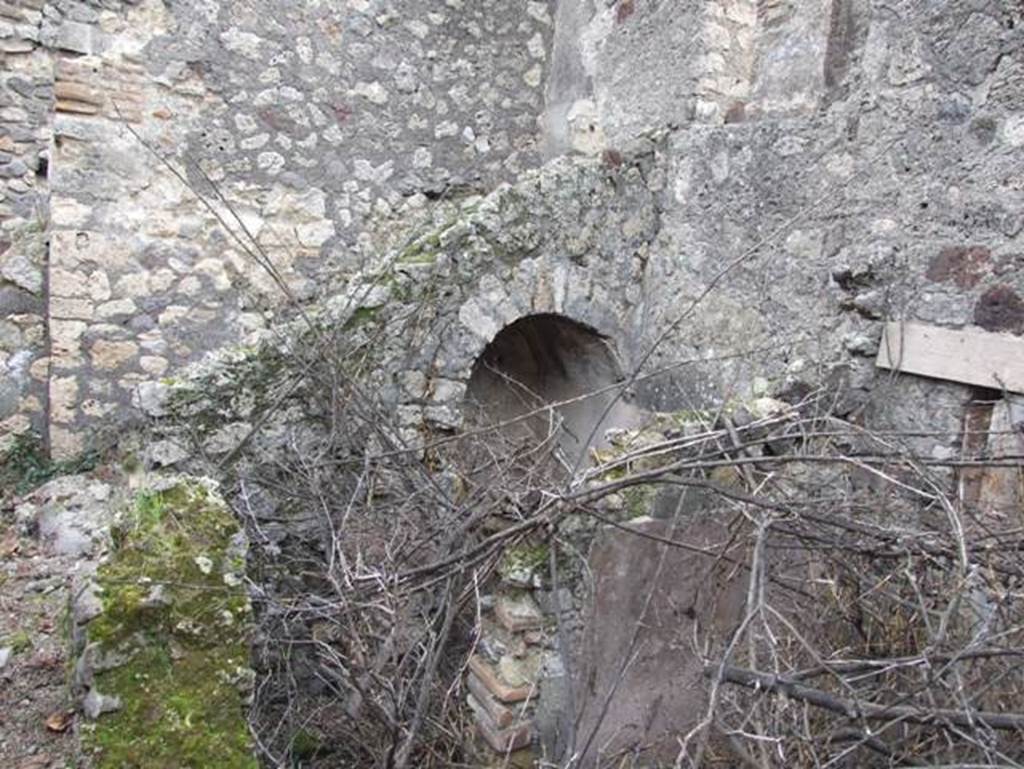 IX.2.16 Pompeii. December 2007. Looking east at small room between staircase and entrance at IX.2.15. The latrine was under the stairs to the upper floor.


