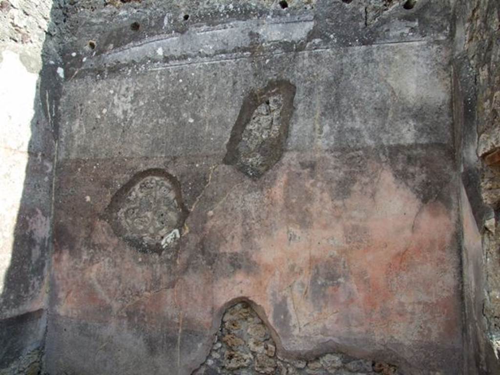 IX.2.18 Pompeii. March 2009. Room 3. Triclinium, South wall, with remains of vaulted ceiling.