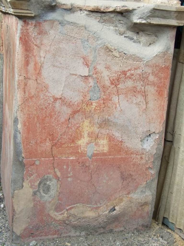 IX.2.26  Pompeii.  March 2009.  South side (front) of Lararium.