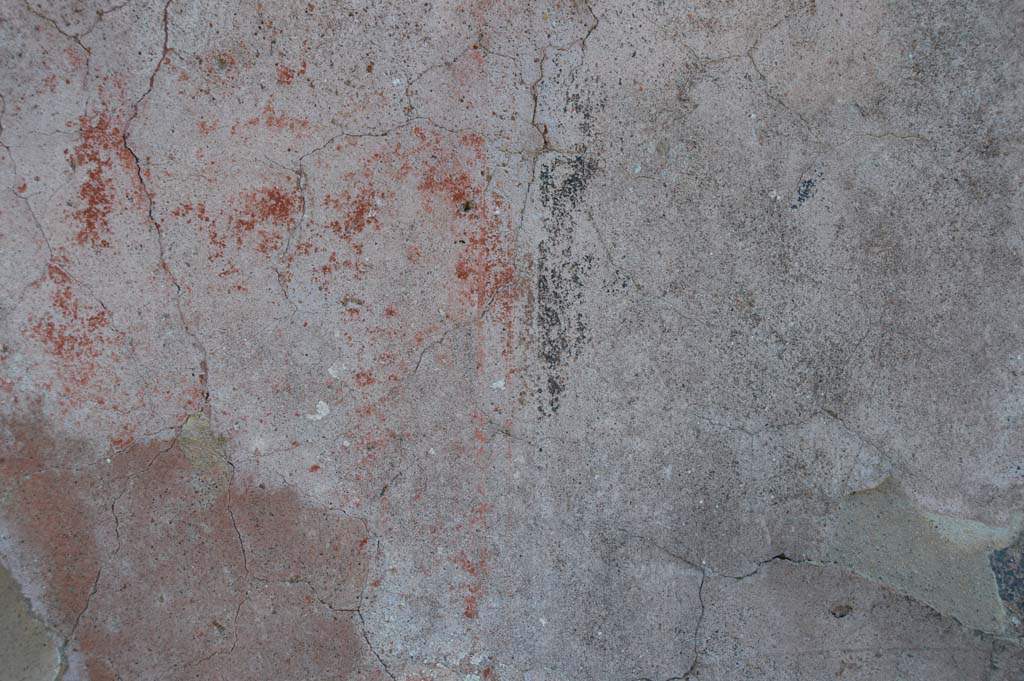 IX.2.26 Pompeii. March 2019. Detail from west side of front façade, detail of red and black painted panels.
Foto Taylor Lauritsen, ERC Grant 681269 DÉCOR.