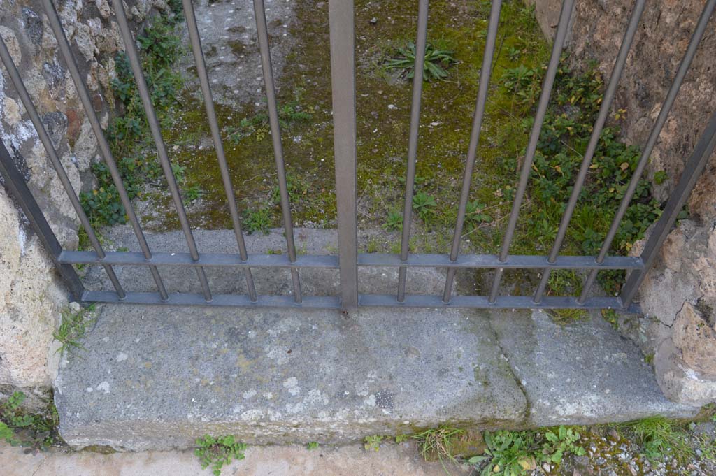 IX.2.26 Pompeii. March 2019. Looking south to threshold of entrance doorway.
Foto Taylor Lauritsen, ERC Grant 681269 DÉCOR.