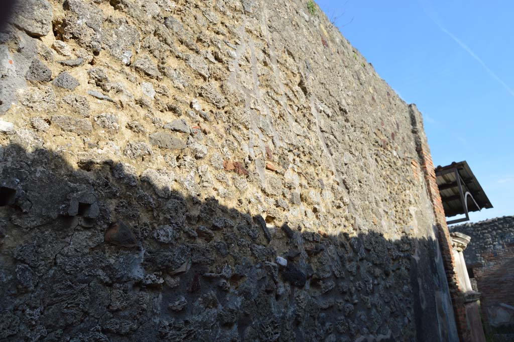 IX.2.26 Pompeii. March 2019. Looking south along upper east wall above entrance corridor/fauces.
Foto Taylor Lauritsen, ERC Grant 681269 DÉCOR.