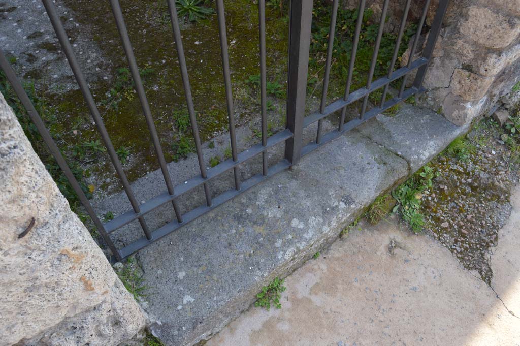 IX.2.26 Pompeii. March 2019. Looking west along threshold of entrance doorway.
Foto Taylor Lauritsen, ERC Grant 681269 DÉCOR.
