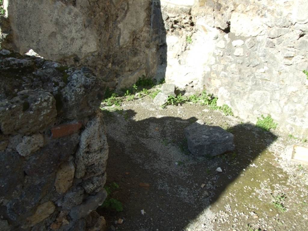 IX.3.4 Pompeii.  March 2009. North and east walls of rear room.