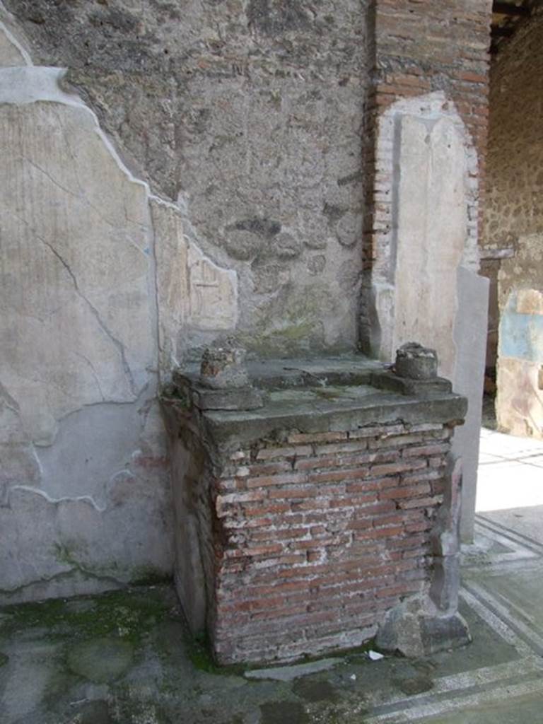 IX.3.5 Pompeii. March 2009. Altar on south west side of atrium.