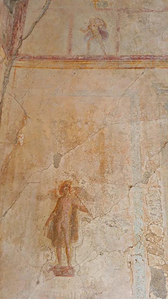 IX.3.5 Pompeii. 2016/2017.
Room 4, north wall in north-west corner. Photo courtesy of Giuseppe Ciaramella.