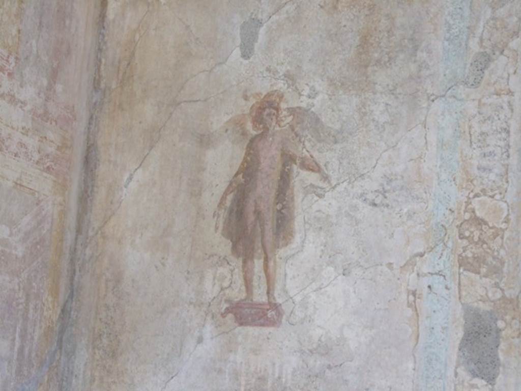 IX.3.5 Pompeii. March 2009. Room 4, painted figure on west side of north wall.