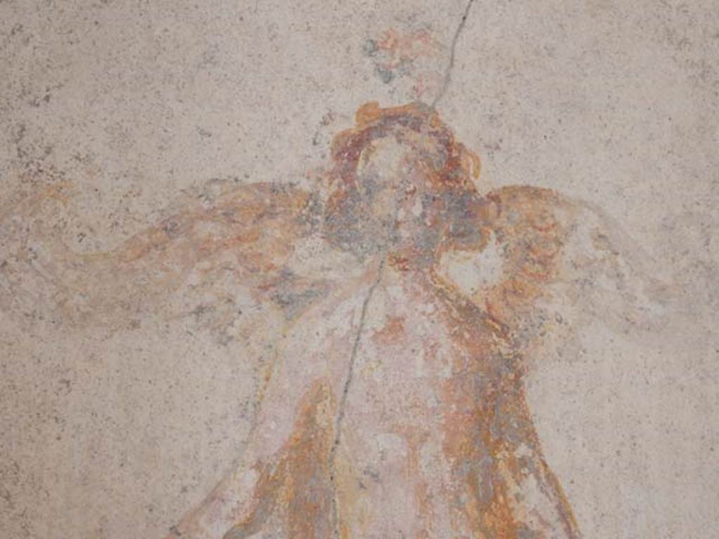 IX.3.5 Pompeii. May 2015. Room 4, detail of painted figure in recess in north-east corner. Photo courtesy of Buzz Ferebee.
