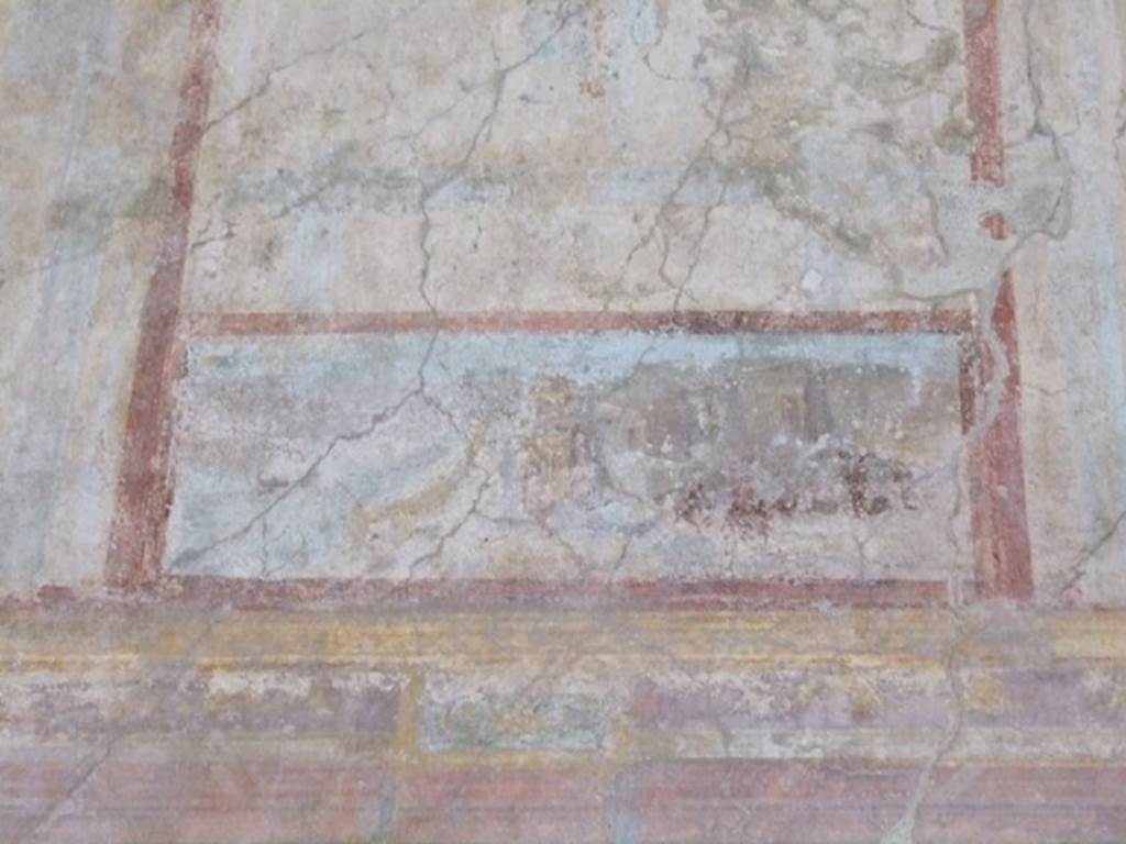 IX.3.5 Pompeii. March 2009. Room 4, painted panel in centre of north wall upper area.