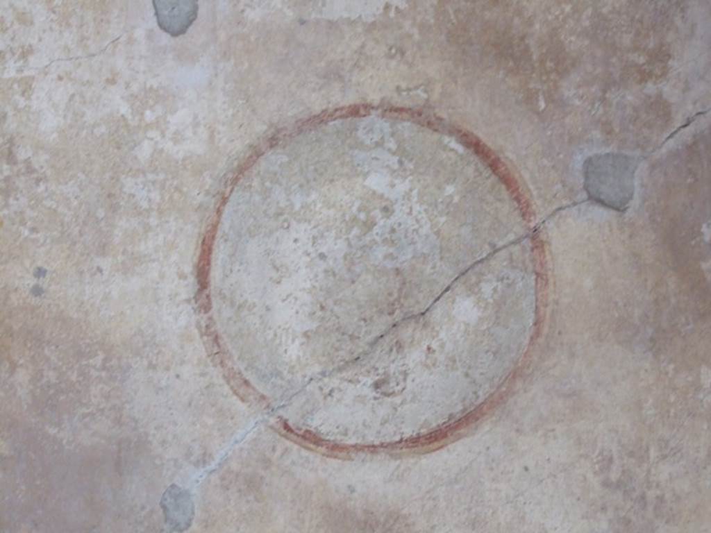 IX.3.5 Pompeii. March 2009. Room 5, remains of painted medallion of bust of Aphrodite from east end of north wall. See Bragantini, de Vos, Badoni, 1986. Pitture e Pavimenti di Pompei, Parte 3. Rome: ICCD. P. 435. See Helbig, W., 1868. Wandgemälde der vom Vesuv verschütteten Städte Campaniens. Leipzig: Breitkopf und Härtel. (277).