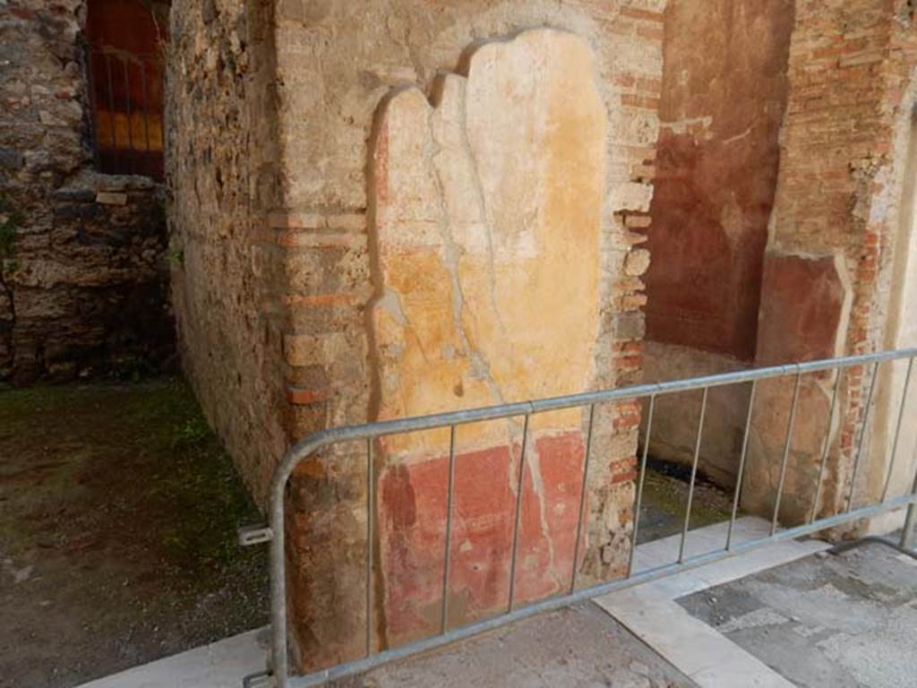 IX.3.5 Pompeii. May 2015. Room 6, east wall of ala with doorway to room 11, on left, and steps to upper floor, on right. Photo courtesy of Buzz Ferebee.