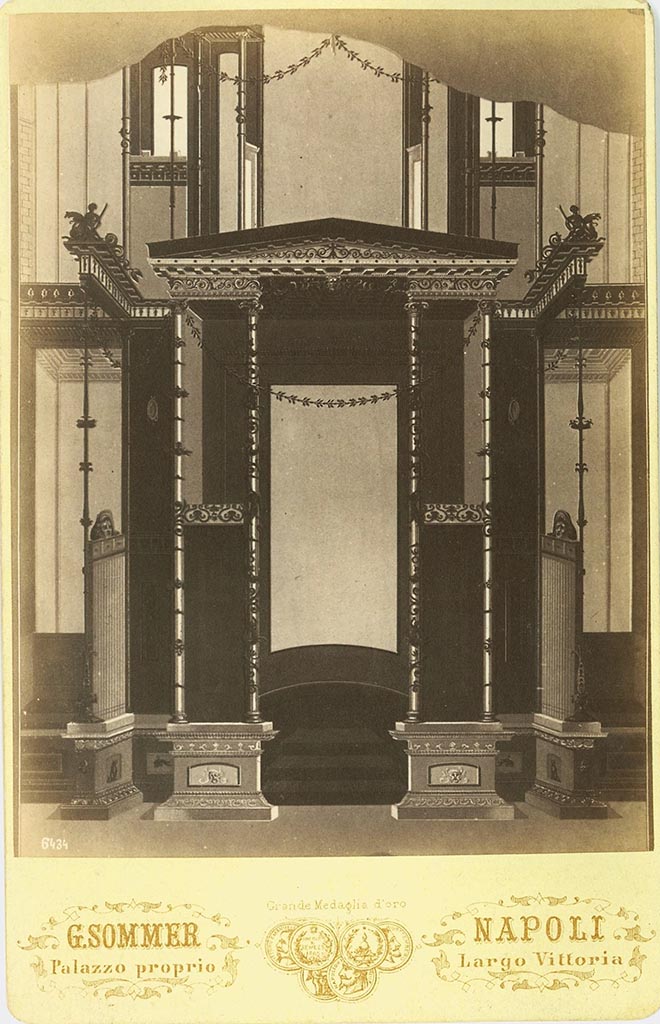 IX.3.5 Pompeii. Atrium wall. Photograph by G. Sommer no. 6434. Painted wall decoration. 
Photo courtesy of Rick Bauer.
Our thanks to Florian Schmitt for his help in identifying the location of this photo.

