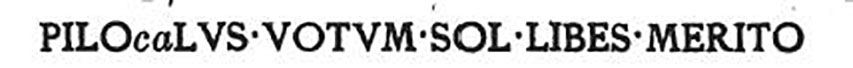 Pilocalus graffito. See Fiorelli, G., (1875). Descrizione di Pompei, (p.394)
See Pappalardo, U., 2001. La Descrizione di Pompei per Giuseppe Fiorelli (1875). Napoli: Massa Editore. (p.146)
See Bullettino dellInstituto di Corrispondenza Archeologica (DAIR), 1847, p. 127-8.
