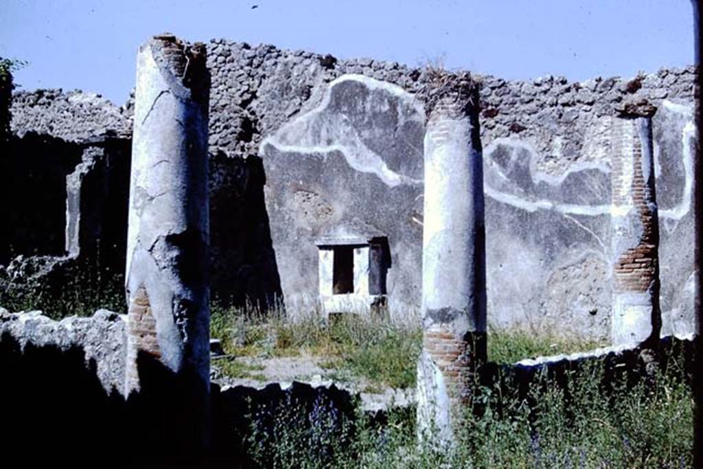 IX.3.15 Pompeii. 1966.  Room 12, garden area, looking north-east.  Photo by Stanley A. Jashemski.
Source: The Wilhelmina and Stanley A. Jashemski archive in the University of Maryland Library, Special Collections (See collection page) and made available under the Creative Commons Attribution-Non Commercial License v.4. See Licence and use details.
J66f0374
