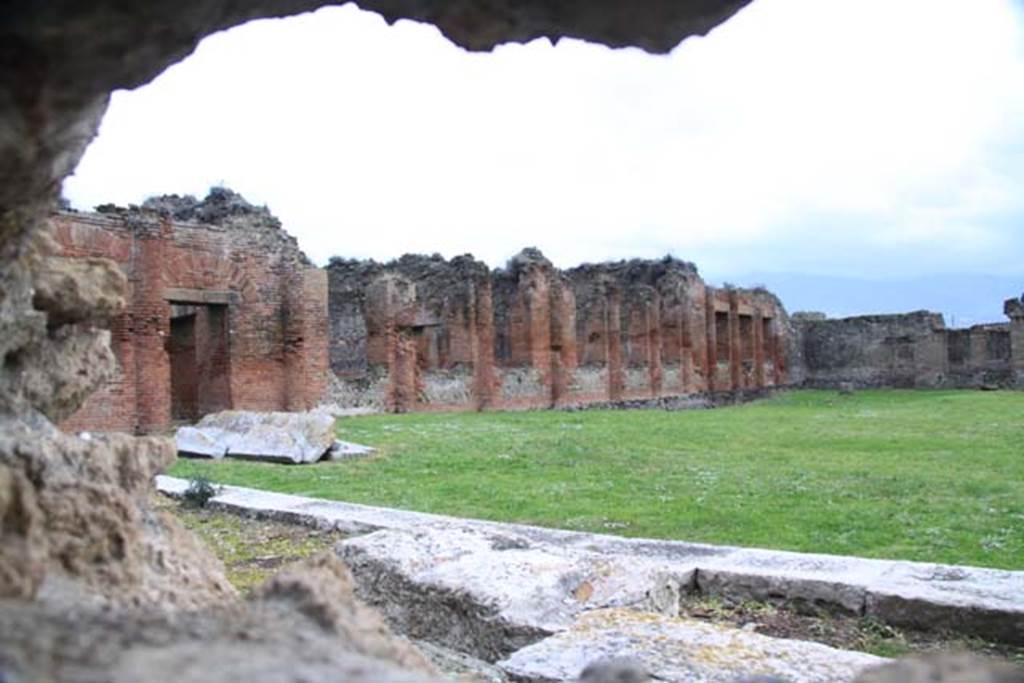 IX.4.18 Pompeii. December 2009. Looking south-east to east side and baths. 
