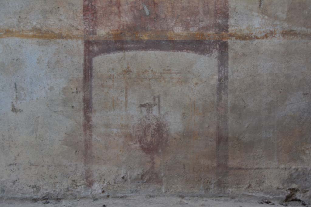 IX.5.2 Pompeii. March 2017. Room ‘c’, painted decoration in centre of lower north wall.
Foto Christian Beck, ERC Grant 681269 DÉCOR.