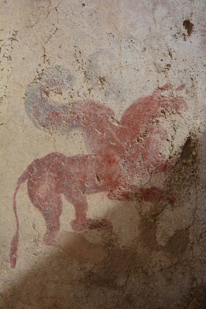 IX.5.2 Pompeii. March 2017. Room ‘c’, detail of east wall at north end.
Foto Christian Beck, ERC Grant 681269 DÉCOR.