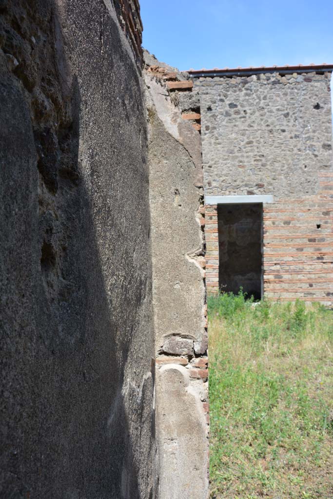 IX.5.2 Pompeii. May 2017. Room ‘g’, detail of upper pilaster in north-east corner. 
Foto Christian Beck, ERC Grant 681269 DÉCOR.
