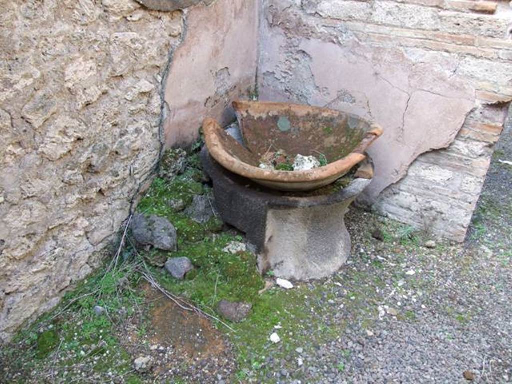 IX.5.4 Pompeii. December 2007. Room d, north-west corner of bakery area.
