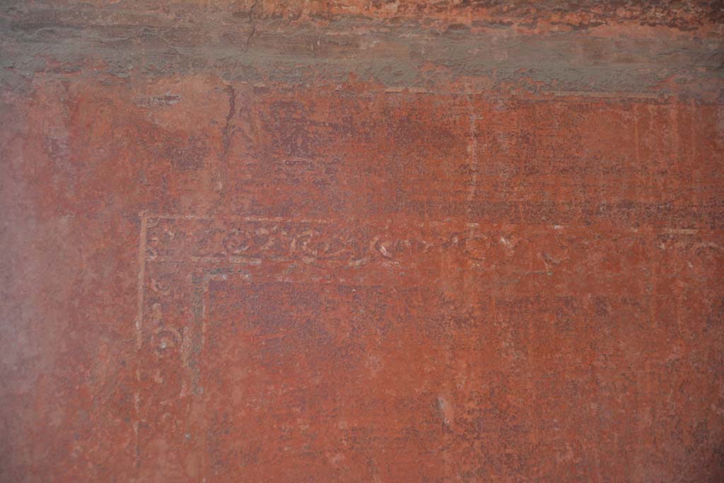 IX.5.6 Pompeii. May 2017. Room i, detail of carpet border edging on north wall in north-east corner.
Foto Christian Beck, ERC Grant 681269 DÉCOR.