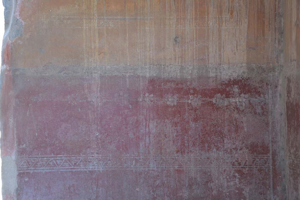 IX.5.6 Pompeii. May 2017. Room i, detail from zoccolo on north wall in north-east corner.
Foto Christian Beck, ERC Grant 681269 DÉCOR.