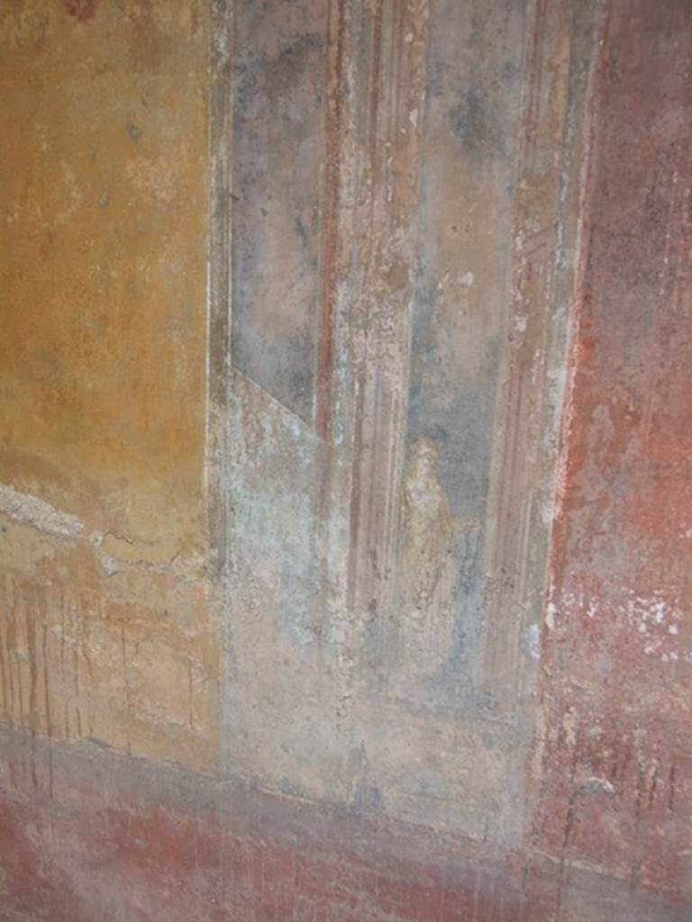 IX.5.6 Pompeii. December 2007. Room 10, painted east wall of tablinum at north end.