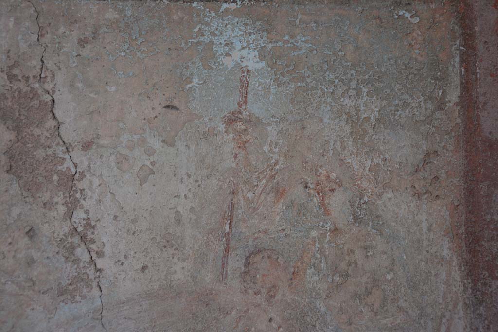IX.5.6 Pompeii. May 2017. Room i, detail from upper right (south) side of central wall painting on east wall.
Foto Christian Beck, ERC Grant 681269 DÉCOR.