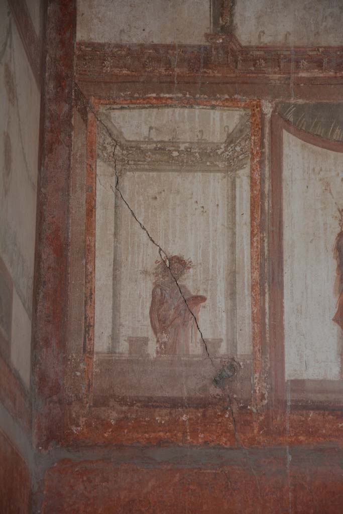 IX.5.6 Pompeii. May 2017. Room i, detail of painted figure from east end of upper south wall.
Foto Christian Beck, ERC Grant 681269 DÉCOR.