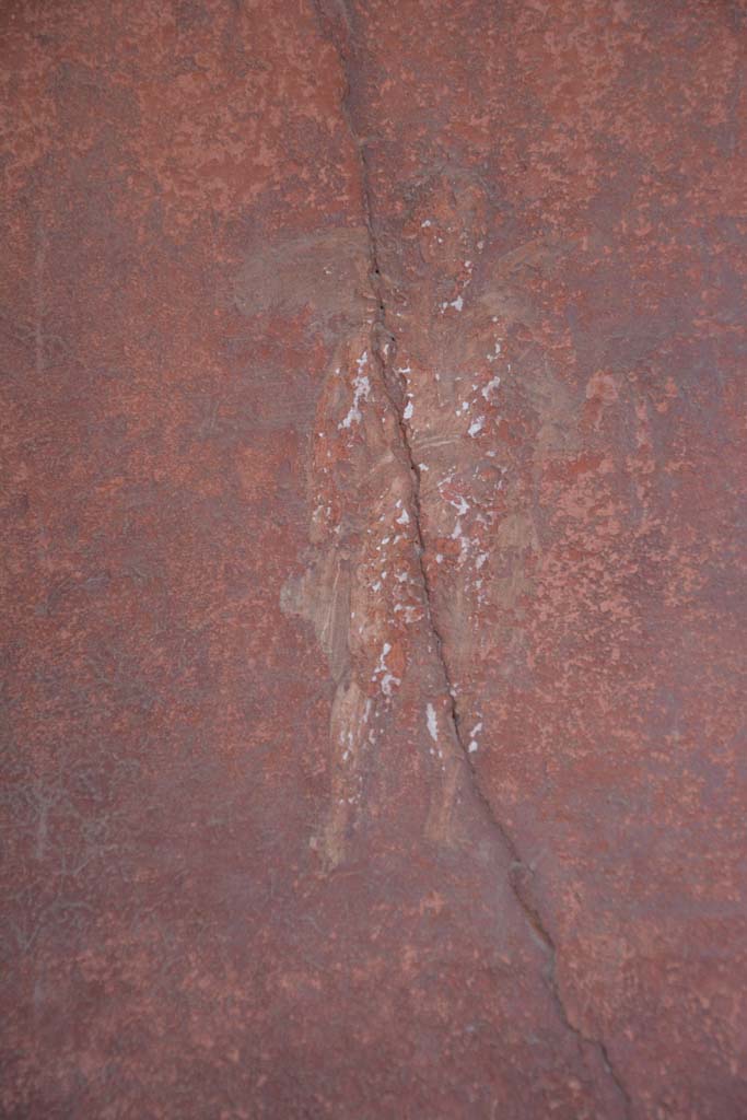 IX.5.6 Pompeii. May 2017.
Room i, detail of figure in centre of panel on south wall in south-east corner.
Foto Christian Beck, ERC Grant 681269 DÉCOR.