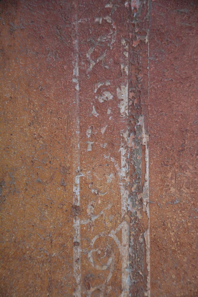 IX.5.6 Pompeii. May 2017.
Room i, detail of painted border edging from south wall in south-east corner.
Foto Christian Beck, ERC Grant 681269 DÉCOR.
