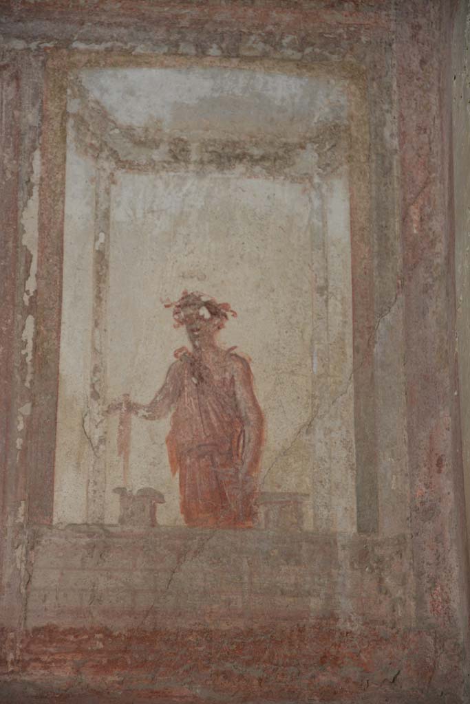 IX.5.6 Pompeii. May 2017. Room i, detail from upper south wall on west side at west end.
Foto Christian Beck, ERC Grant 681269 DÉCOR.