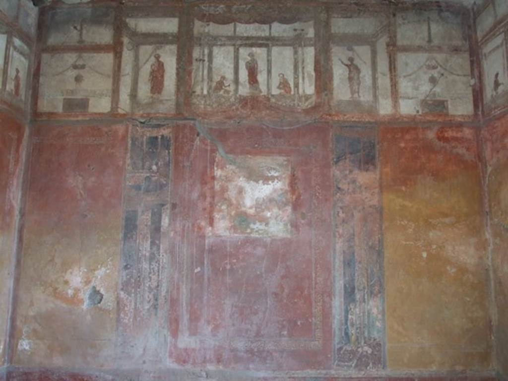 IX.5.6 Pompeii. December 2007. Room 10, west wall of tablinum.