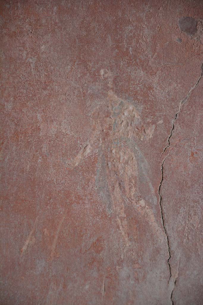 IX.5.6 Pompeii. May 2017. Room i, detail of figure from west wall at south end.
Foto Christian Beck, ERC Grant 681269 DÉCOR.