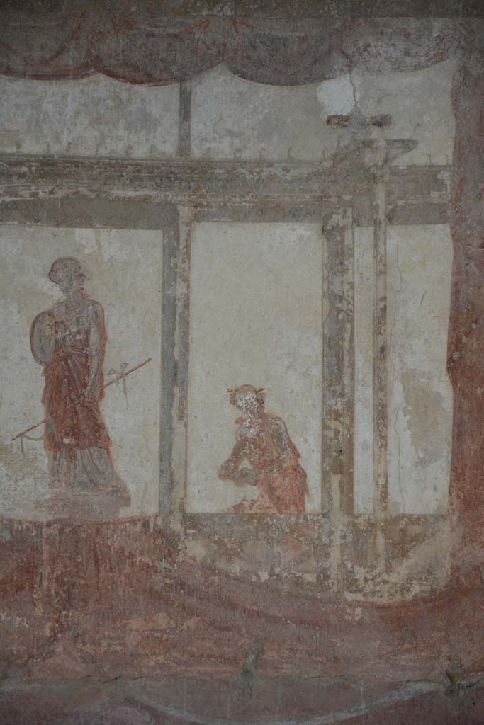 IX.5.6 Pompeii. May 2017. Room i, upper west wall, painted figures.
Foto Christian Beck, ERC Grant 681269 DÉCOR.