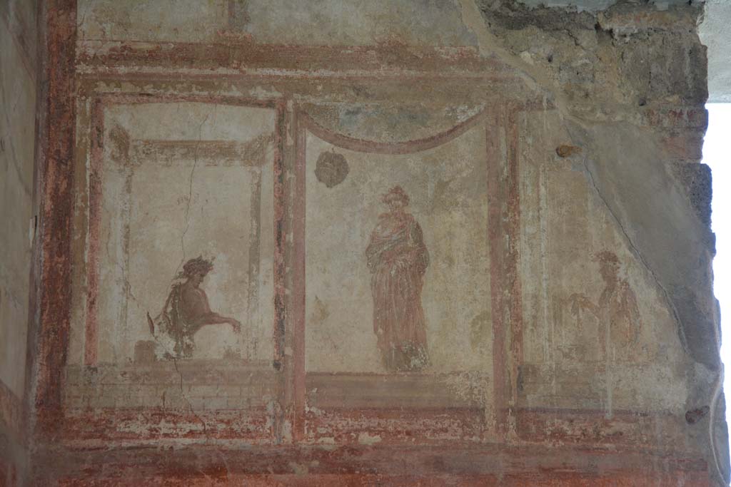 IX.5.6 Pompeii. May 2017. Room i, painted figures on upper north wall in north-west corner
Foto Christian Beck, ERC Grant 681269 DÉCOR.