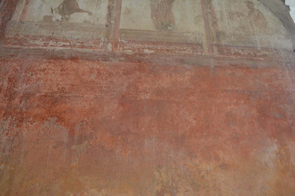 IX.5.6 Pompeii. May 2017. Room i, detail from middle panel on north wall in north-west corner.
Foto Christian Beck, ERC Grant 681269 DÉCOR.