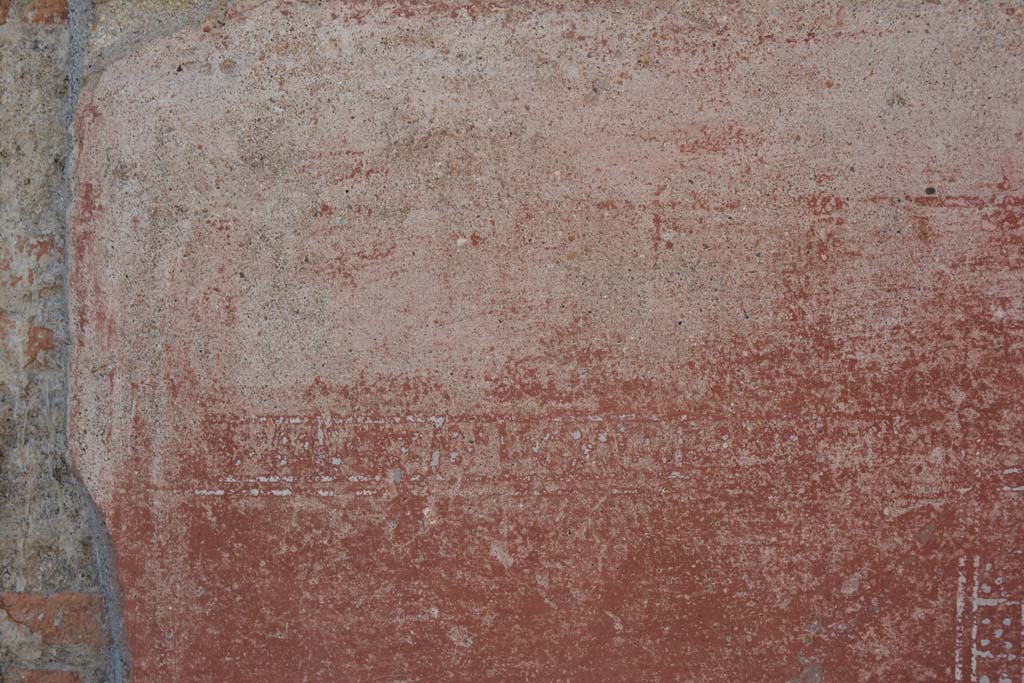 IX.5.6 Pompeii. May 2017. East ala e, detail of painted carpet border from north wall.
Foto Christian Beck, ERC Grant 681269 DÉCOR.