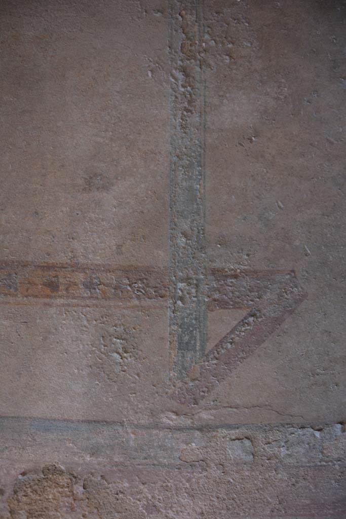 IX.5.6 Pompeii. May 2017.
Room k, (east side), detail of painted decoration towards the centre of the lower north wall.
Foto Christian Beck, ERC Grant 681269 DÉCOR.