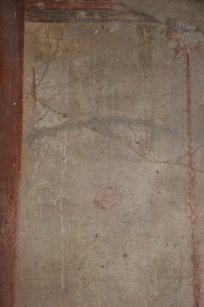 IX.5.6 Pompeii. May 2017. Room l (L), detail from panel at east end of south wall.
Foto Christian Beck, ERC Grant 681269 DÉCOR.