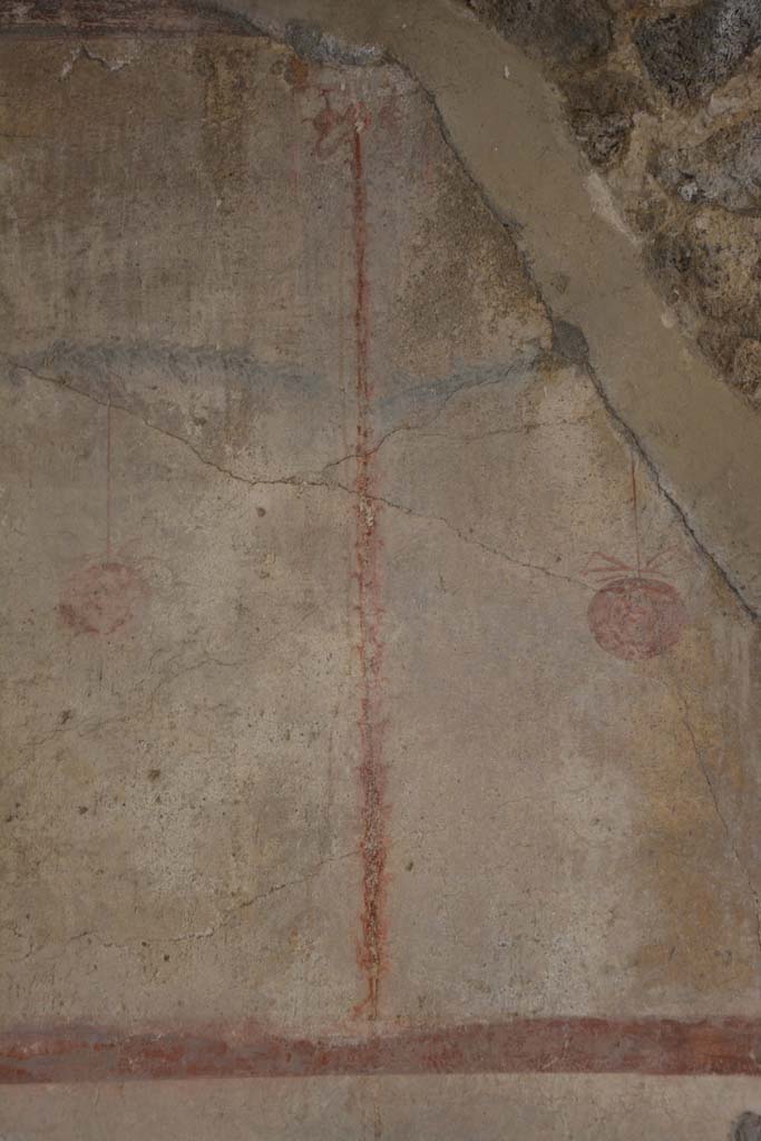 IX.5.6 Pompeii. May 2017. Room l (L), detail from second panel at east end of south wall.
Foto Christian Beck, ERC Grant 681269 DÉCOR.