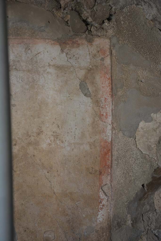 IX.5.6 Pompeii. May 2017.
Room m, west wall in north-west corner, detail of remaining painted decoration.
Foto Christian Beck, ERC Grant 681269 DÉCOR.