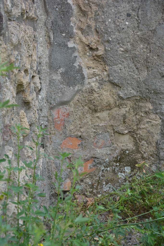 IX.5.8 Pompeii. May 2017. Detail from dividing pilaster against east wall, looking south.
Foto Christian Beck, ERC Grant 681269 DÉCOR.