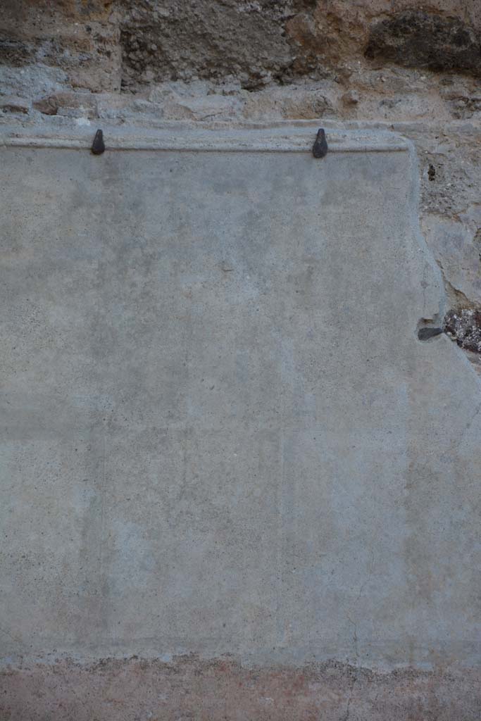 IX.5.9 Pompeii. May 2017. Room “p”, detail of upper west wall at south end.
Foto Christian Beck, ERC Grant 681269 DÉCOR.
