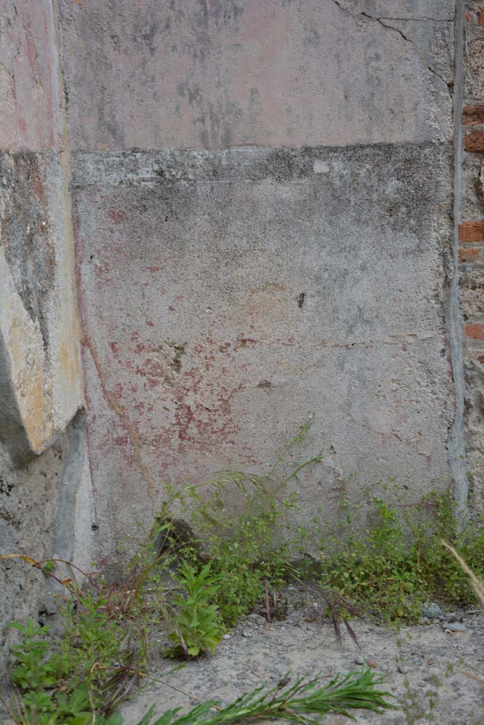IX.5.11 Pompeii. May 2017.
Room b, lower east wall in north-east corner, detail from zoccolo.
Foto Christian Beck, ERC Grant 681269 DÉCOR.