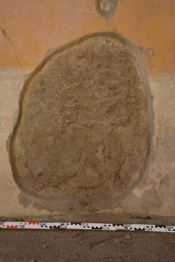 IX.5.11 Pompeii. May 2017. Room h, lower north wall below yellow central panel.
Foto Christian Beck, ERC Grant 681269 DCOR.

