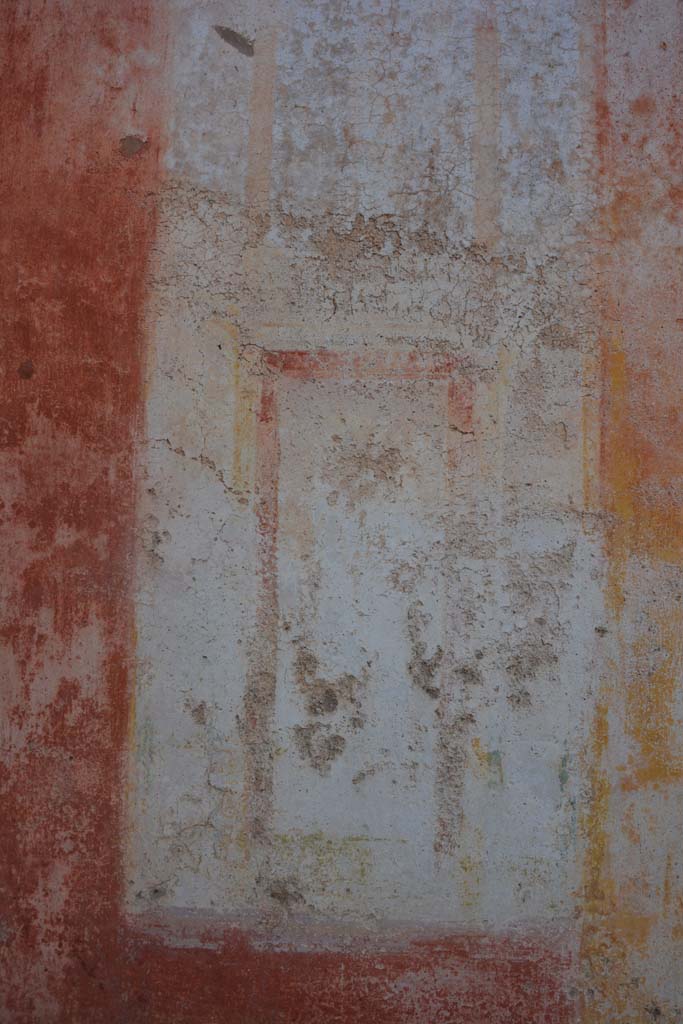 IX.5.11 Pompeii. May 2017. Room i, detail of panel on west end of central panel of north wall.
Foto Christian Beck, ERC Grant 681269 DCOR.
