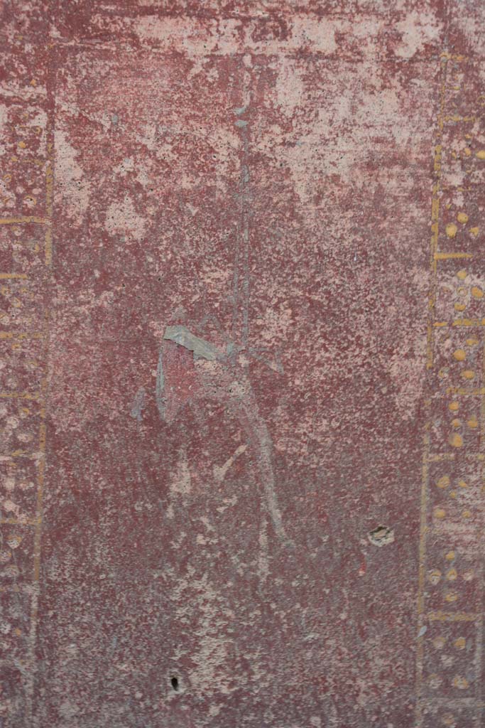 IX.5.11 Pompeii. March 2017. 
Room l (L), detail of drinking horn (rhyton) from compartment on zoccolo below blue central panel.
Foto Christian Beck, ERC Grant 681269 DÉCOR.
