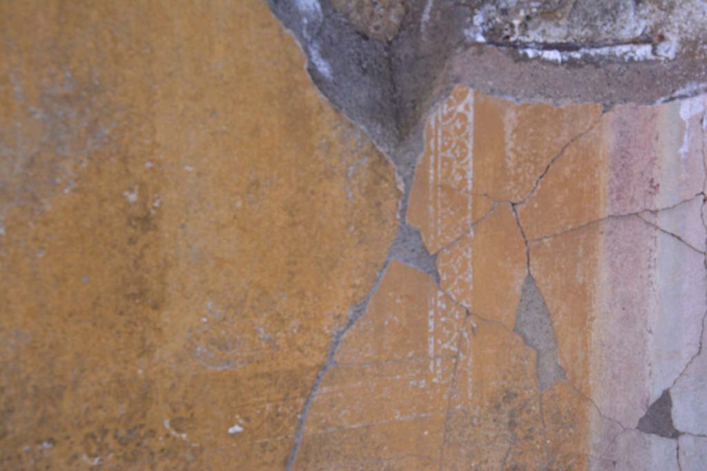 IX.5.14 Pompeii. March 2017.  Peristyle k, detail from painted decoration on panel south wall.
Foto Christian Beck, ERC Grant 681269 DCOR.


